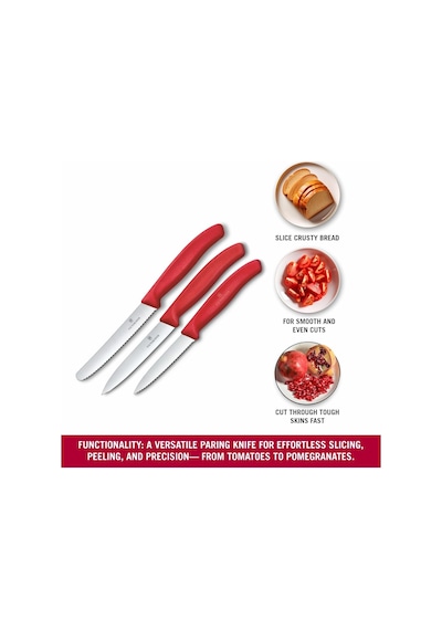 Ayrex 6.7111.34c1 Swiss Classic 3lü Bıçak Set, Kırmızı Diğer