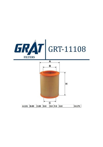 Grat 11108 Hava Filtresi Dış Telli R11 6000046003