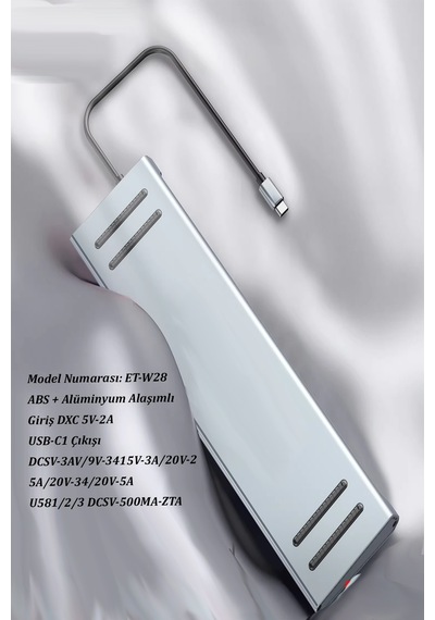 Qpen W28 14 İn 1 Usb-c Çok İşlevli Bağlantı İstasyonu