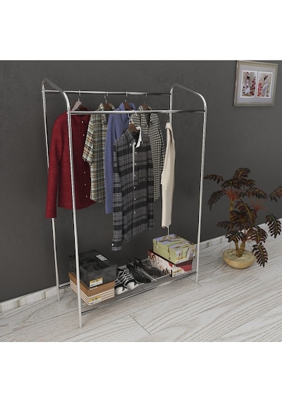 Armin Çiftli Krom New Konfeksiyon Askısı Butik Elbise Askısı Büyük Boy Krom