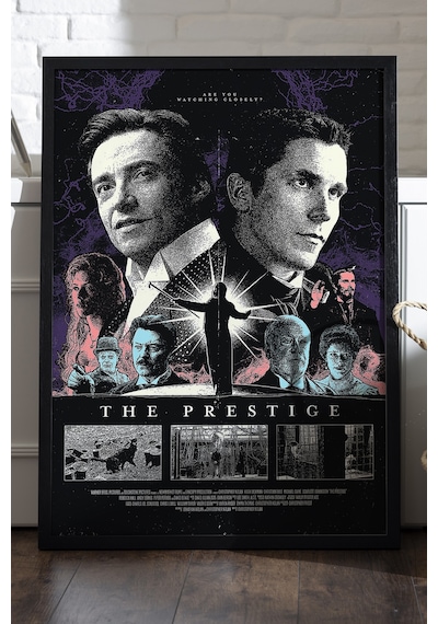 The Prestige Siyah Ahşap Çerçeveli Poster, Dekoratif Film Duvar Tablosu