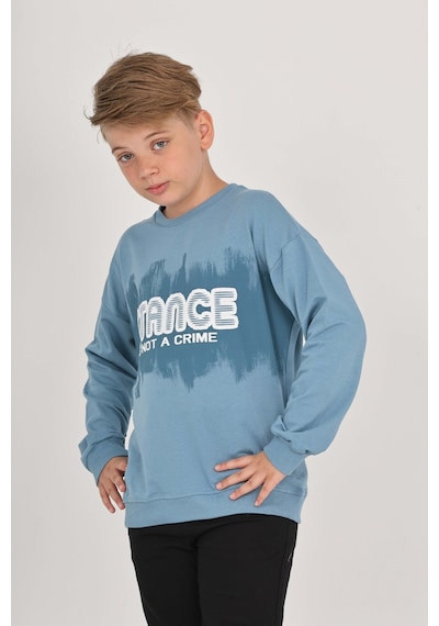 Toontoy Kids Toontoy Erkek Çocuk Stance Baskılı Sweatshirt Mavi