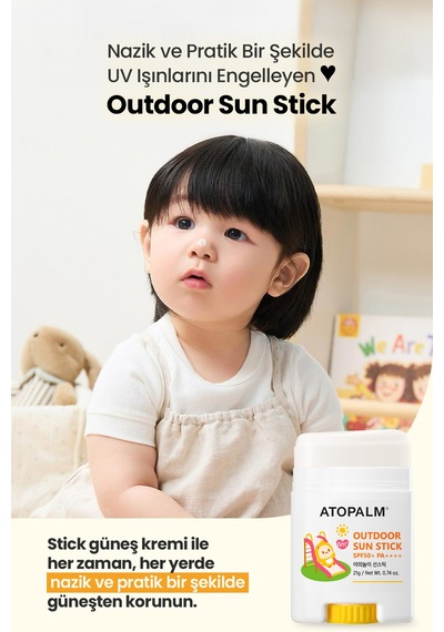 Bebek Ve Çocuklar İçin Mineral Filtreli Stick Güneş Kremi Atopalm Outdoor Sun Stick Spf50+ Pa++++