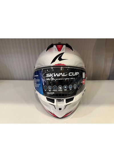Kask Shark Skwal Cup Speed-tech Beyaz/kırmızı