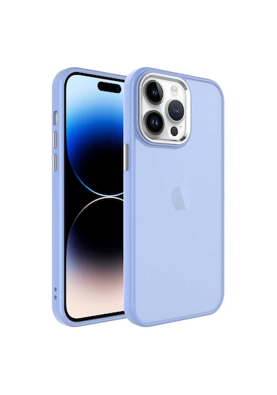 Apple Uyumlu iPhone Ekılıf 14 Pro Kılıf Buzlu Sert Pc May Kapak Lila