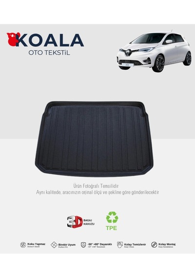 Renault Zoe 2013 Ve Sonrası 3d Bagaj Havuzu