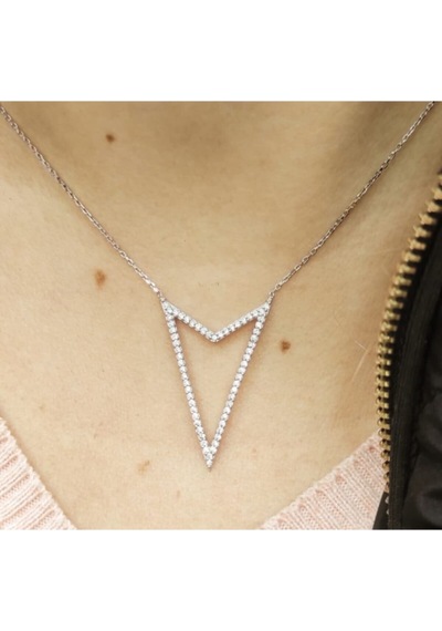 Oriental Kuyumculuk Jewellery V Kolye Gümüş