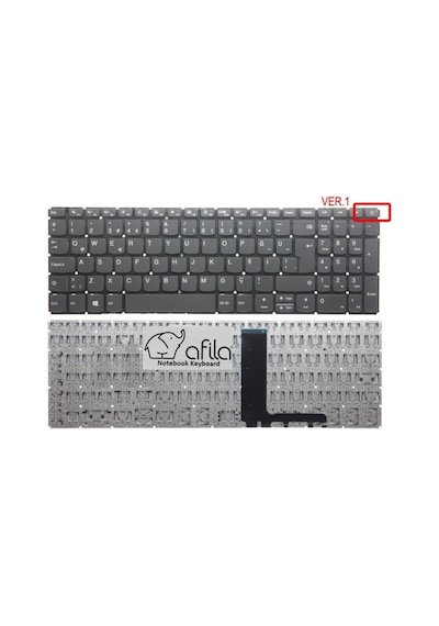 Lenovo Uyumlu Ideapad 320-15Ikb Notebook Klavye Füme Tr / Power Tuşlu - 543877036