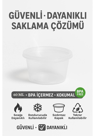 50'li Pkt 60 Ml Şeffaf Sosluk Diğer