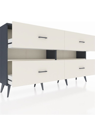 Arges Konsol 2 Raflı 4 Çekmeceli 176x30x99 Antrasit-aytaşı Aytası/aytası - Antrasıt Arges Konsol 2 Raflı 4 Çekmeceli 176x30x99 Antrasit-aytaşı Aytası/aytası - Antrasıt