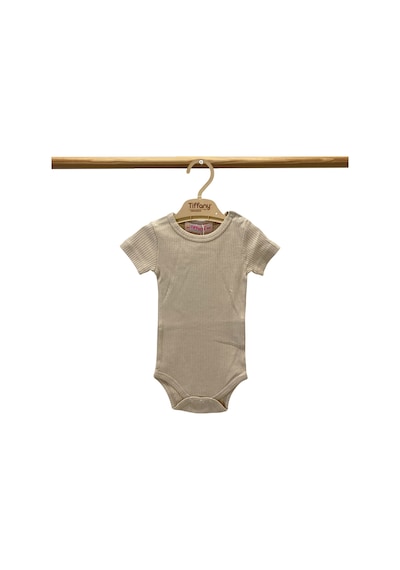Tiffany Baby & Kids Tiffany Baby Organik Theme Kısa Kol Çıtçıtlı Body 89008 Toprak
