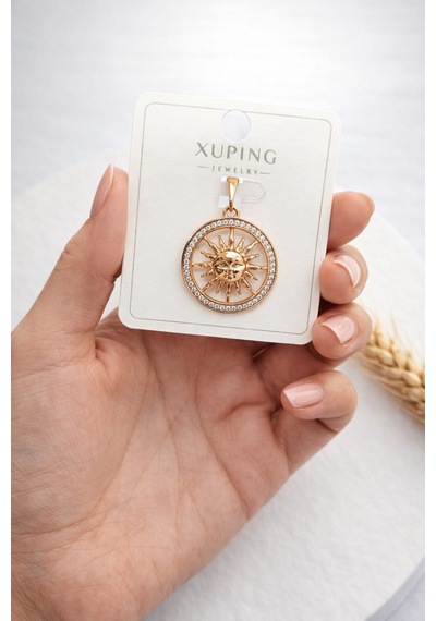 Melekcehobi18k Rose Halka Güneş Figürlü Kolye Ucu Rose Gold