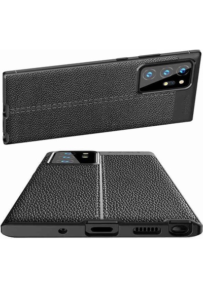 Samsung Galaxy Uyumlu Note 20 Deri Görünümlü Firo Silikon Kılıf