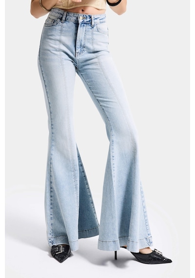 Itsbasic Kadın Kot Rengi 4s6-32 Flare Fit Elastan Denim Jean