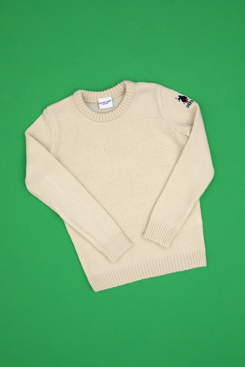 U.S. Polo Assn. Erkek Çocuk Taş Bisiklet Yaka Kazak 50315625-VR049