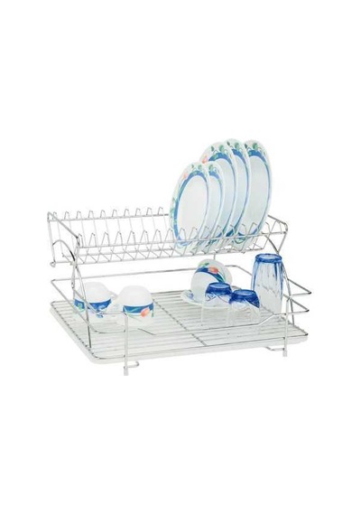 Ece Metal Deluxe Bulaşık Sepeti 2 Katlı Paslanmaz Bulaşık Sepeti