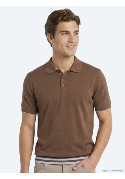 Kip Kahverengi Düz %100 Pamuk T-shirt "locale":"tr","value":"kahverengi" , "locale":"en","value":"brown"