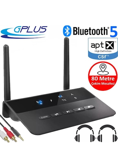 Aptx-Hd Ll Spdıf Optik 80 Metre Ses Verici Alıcı Tx Rx Gplus B2