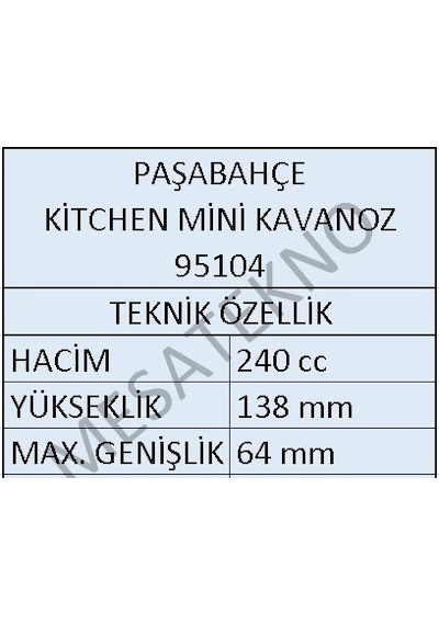 Paşabahçe 95104 Kitchen Mini Baharatlık Kavanoz 240Cc - 8 Adet