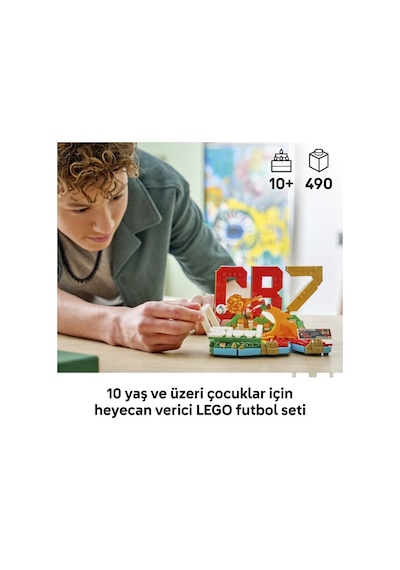 LEGO® Editions Cristiano Ronaldo – Unutulmaz Futbol Anları 43012 - 10 Yaş ve Üzeri Çocuklar için Dekoratif Futbol Modeli Yapım Seti (490 Parça)