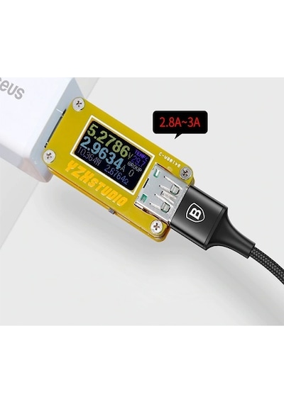 Baseus Rapid Series 2In1 Apple iPhone Uyumlu+ Micro Usb 3.0A Usb Kablo Şarj 1