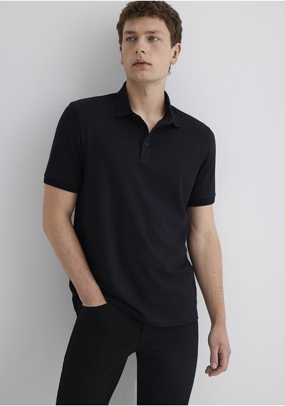 Mavi - Siyah Polo Tişört 0613006-900 Siyah