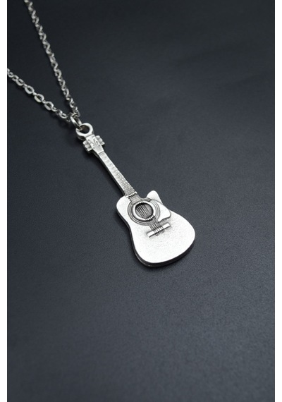 Gitar Düz Zincir Kolye Gümüş
