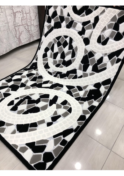 Kaşmir Halı Jade 146X233 Je 0024-03 Siyah Beyaz 4 M2 Halı !