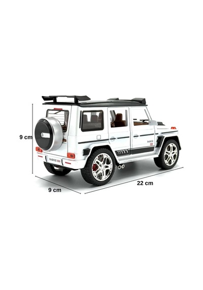 Mercedes Brabus G800 1:24 Metal Model Araba - Sesli Işıklı, Çek Bırak, Açılan Kapılar - Beyaz