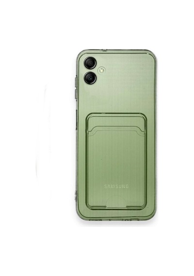 Samsung Galaxy A06 Uyumlu Kılıf Kartlık Bölmeli Arkası Şeffaf Soft Dayanıklı Kılıf Kapak