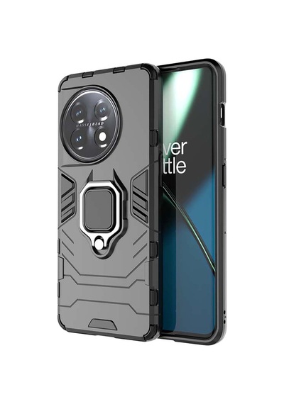 OnePlus 11 Global Batman Yüzük Standlı Armor Kılıf - Siyah AL3349