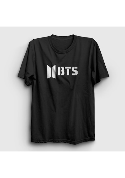 Presmono Unisex Logo Bts T-shirt Siyah