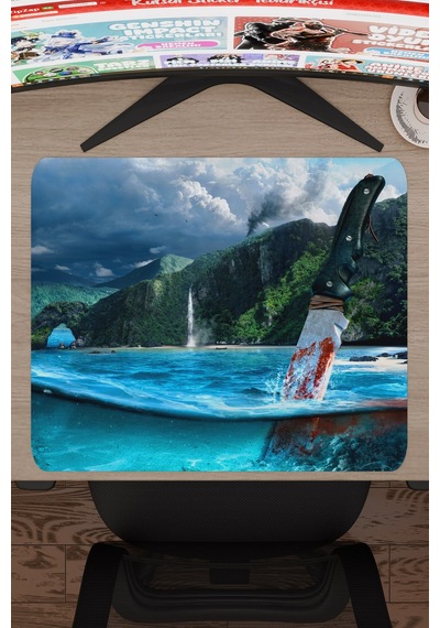 Far Cry Kaymaz Dikişli Kauçuk Oyuncu Mousepad V5 - 48x40 Xl Gaming Mouse Pad Fare Altlığı