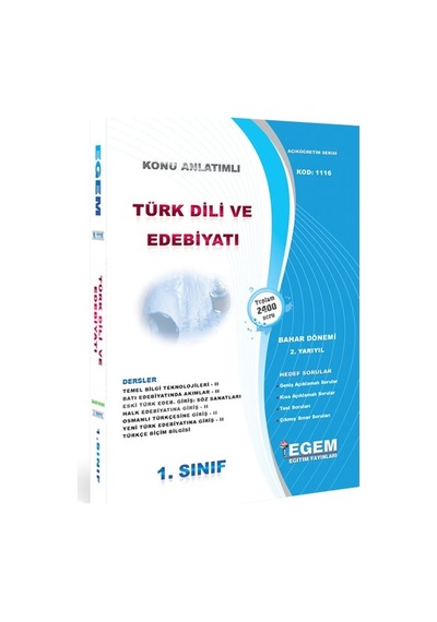 Egem Aöf Türk Dili Ve Edebiyatı 1. Sınıf Bahar Konu Soru