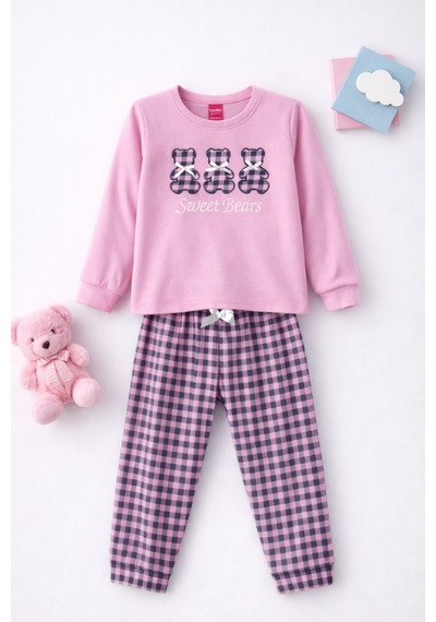 Free Beka Toz Pembe Ayıcık Nakışlı Ve Kurdele Detaylı Termal Anne-kız Pijama Takımı Kombini Free Beka Toz Pembe Ayıcık Nakışlı Ve Kurdele Detaylı Termal Anne-kız Pijama Takımı Kombini