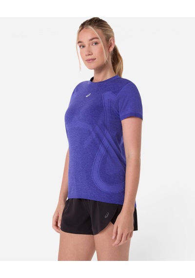 Asics Road Seamless Ss Top Kadın Mavi Kısa Kollu Tshirt 2012d292-401