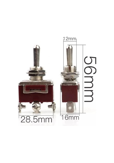 Ic-153s Toggle Switch Büyük Boy Vidalı 3p 12mm 15a On-off-on