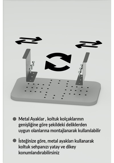 Zigon Sehpa Yan Sehpa Ayarlanabilir Tepsi Dikdörtgen Dekoratif Modern Yatay Dikey Koltuk Sehpası Gordion Gordion