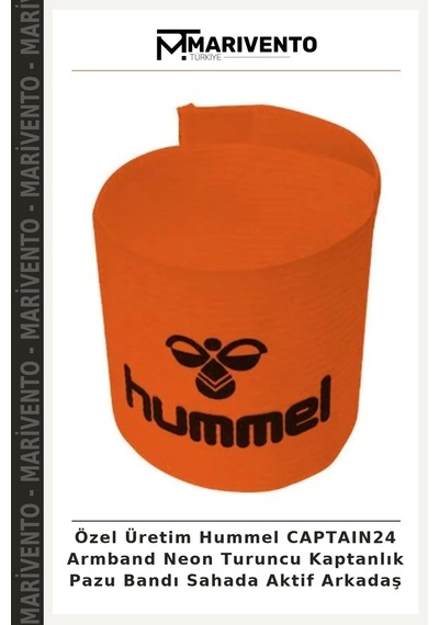 Özel Üretim Hummel Captaın24 Armband Neon Turuncu Kaptanlık Pazu Bandı Sahada Aktif Arkadaş