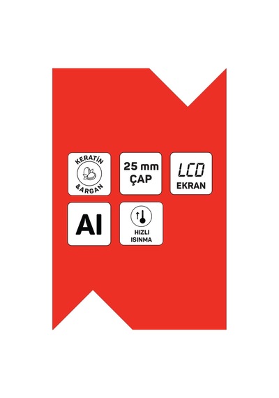 Arzum Ar5186 Volume Pro Seramik Plakalı Saç Maşası, 25 Mm, Kalın