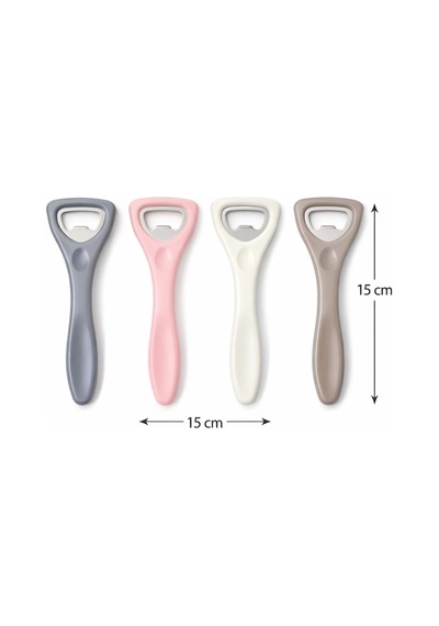 4 Lü Lüks Şişe Açacağı Ergonomik Metal Uçlu Şişe Açacak Seti Çok Renkli