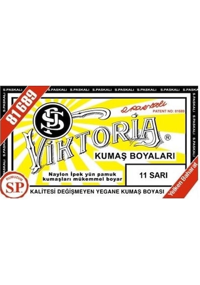 Viktoria Kumaş Boyası Sarı Diğer