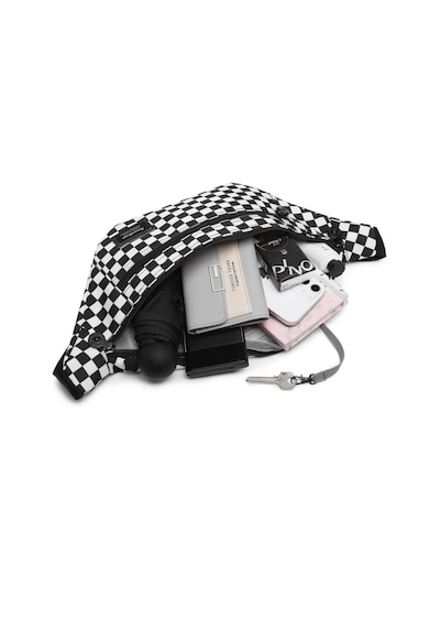 Dama Desenli Unisex Bodybag Çanta Smart Bags 3087 Beyaz