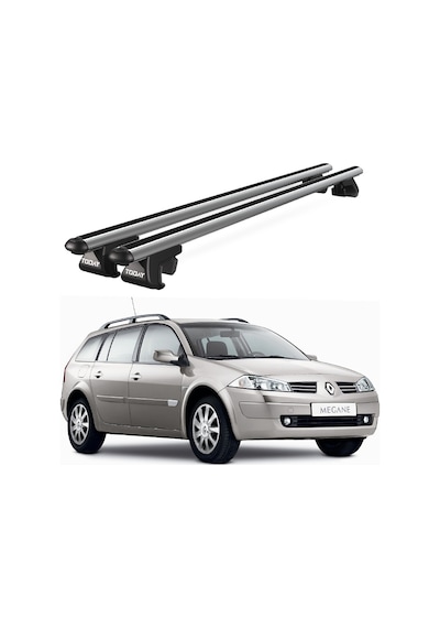 Venüs Renault Megane Grand Tour 2006 Ve Sonrası Uyumlu Gri Ara Atkı Port Bagaj Tavan Barı