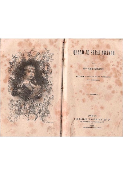 Quand Je Serai Grande - Gouraud Julie Sert Kapaklı Ve Ciltli 1.baskı Küçük Boy Quvrage Illustre De 36 Vignettes Bibliothèque Rose Illustree