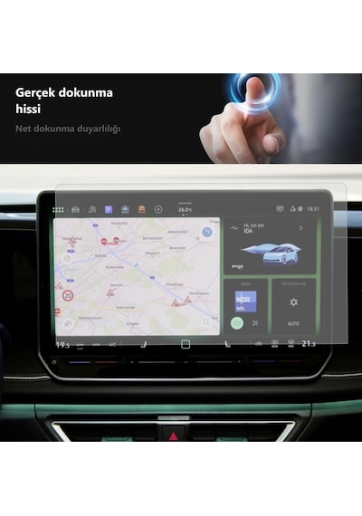 Volkswagen Golf 12.9 İnç Mat Ekran Koruyucu Multimedya 2024