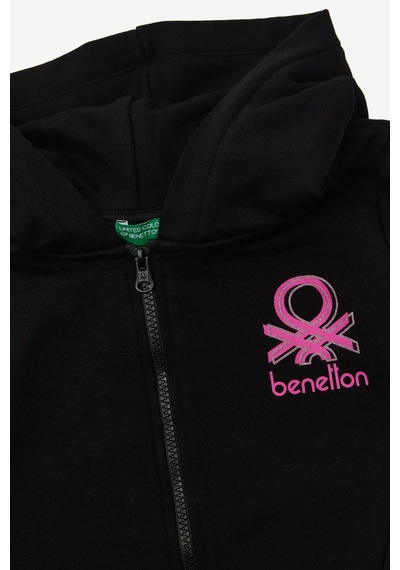 United Colors Of Benetton Kız Çocuk Sweatshirt Bnt-g20861 Siyah
