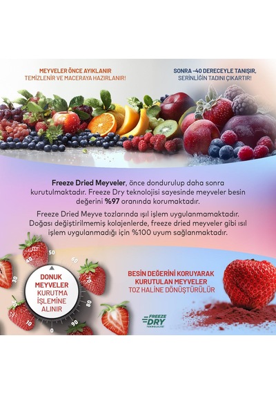 Pol's Freeze Fresh Glow Blend 100 G, Dondurularak Kurutulmuş Meyve Tozu, Kolajen, İnülin, Yüksek Lif, Manganez