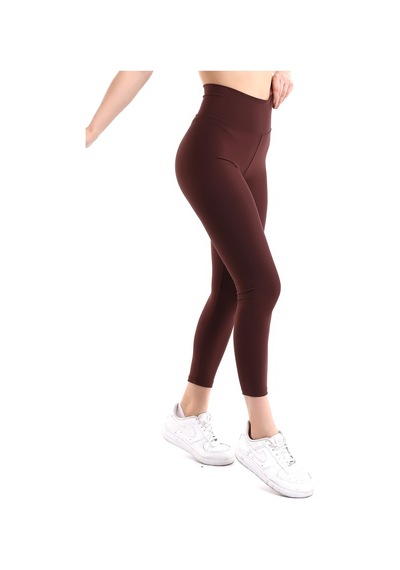 Winmoda34 Kadın Korse Tayt Push Up Yüksek Bel Geniş Kemer Kahve