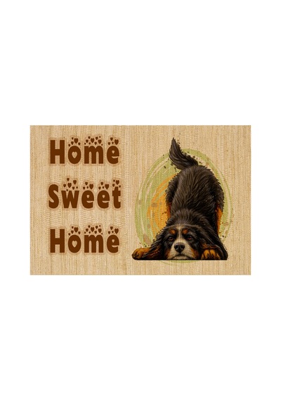 Köpek Figürlü Kapı Önü Halı Paspas 40 X 60 Cm Siyah - 931759923 Siyah